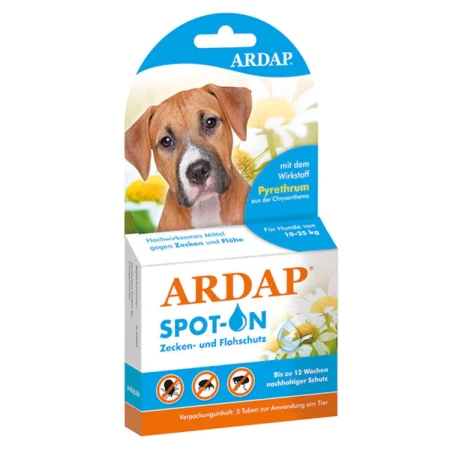 ARDAP Spot-On Zecken- und Flohschutz für Hunde von 10-25 kg