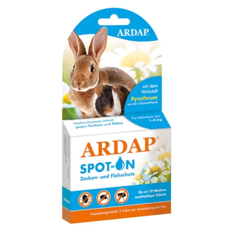 ARDAP Spot-On Zecken- und Flohschutz für Kleintiere 1-4 kg