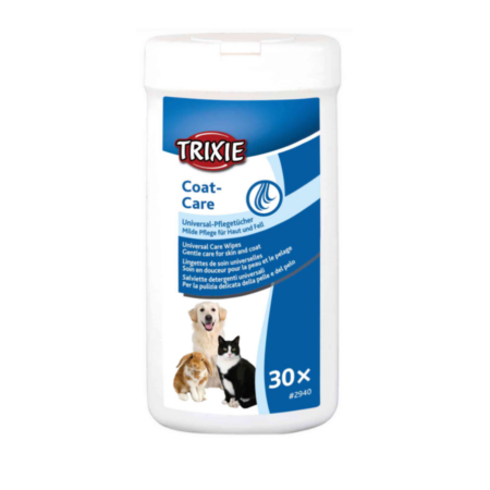 TRIXIE Coat-Care Universal-Pflegetücher für Haut und Fell 30 Stück